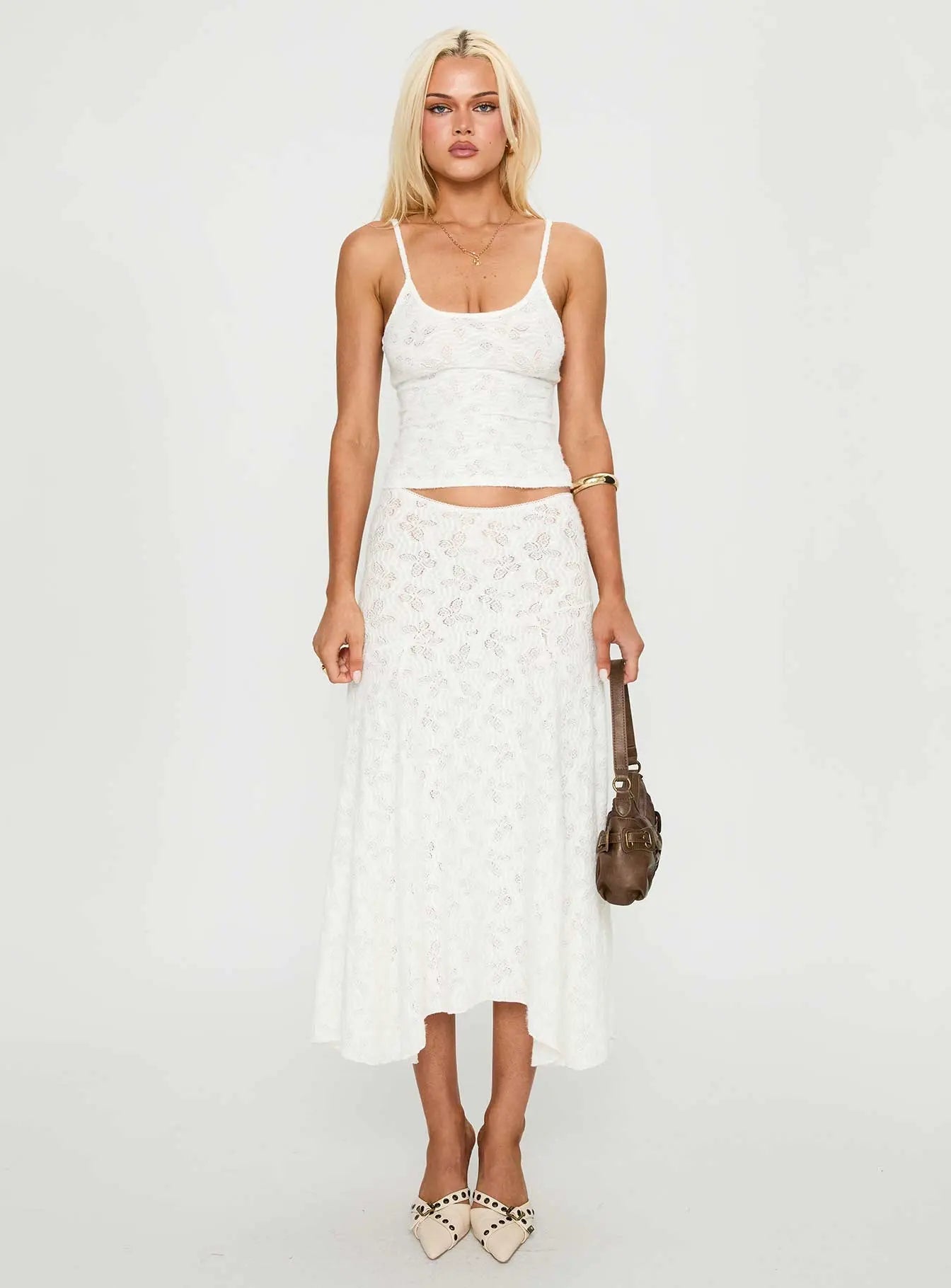 Women's Tidal Midi Skirt Foam | Textured Midi skirt 6