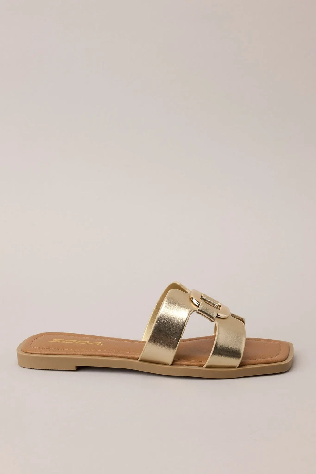 Women's Time After Time Gold Sandals | All Man Made Materials 2
