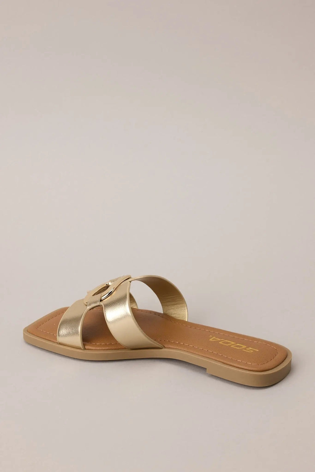 Women's Time After Time Gold Sandals | All Man Made Materials 6