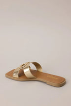 Women's Time After Time Gold Sandals | All Man Made Materials 6