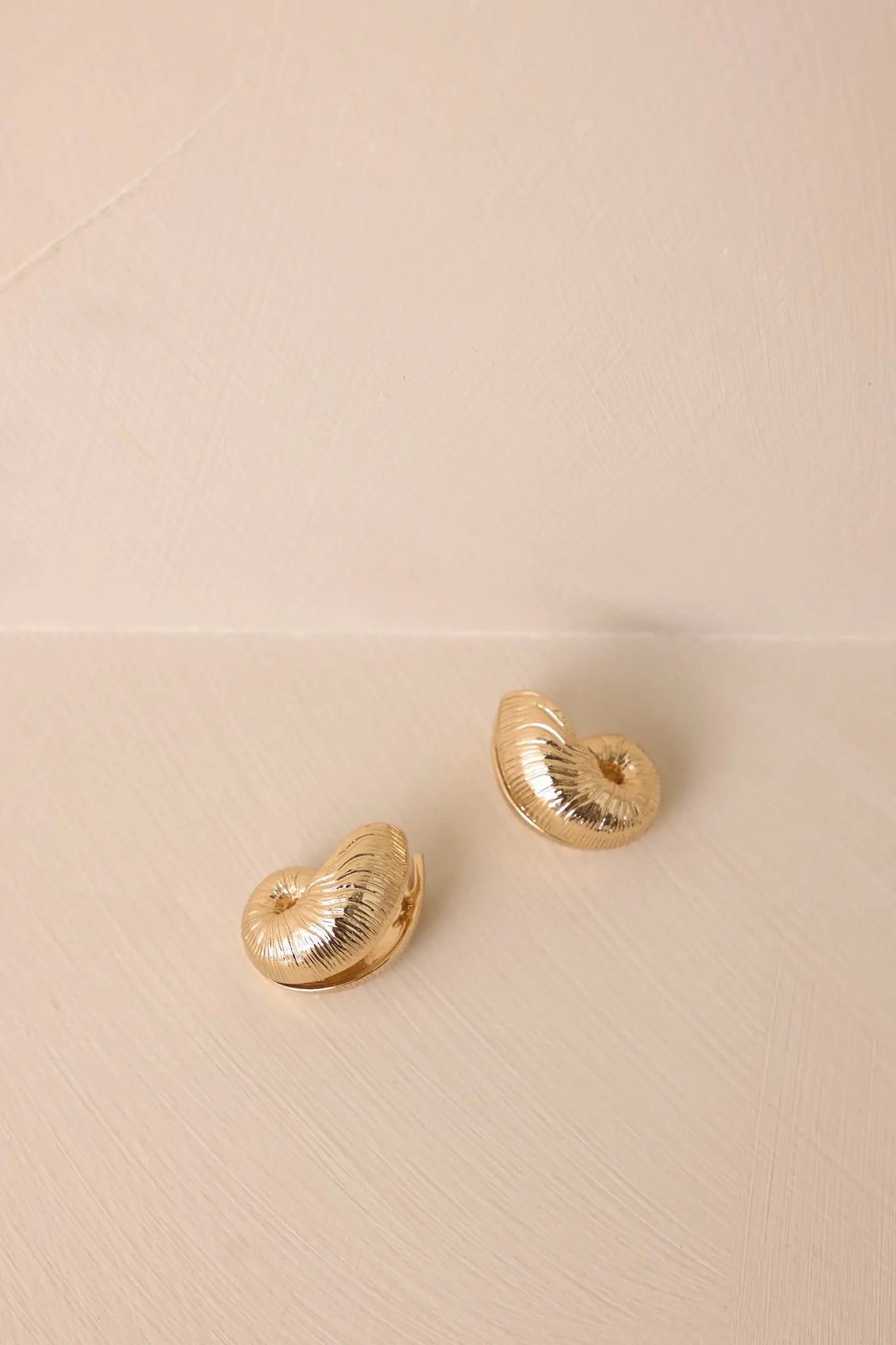 Women's To The Sea And Back Gold Spiral Seashell Earrings | These Earrings Measure: 1.5" in Length 3