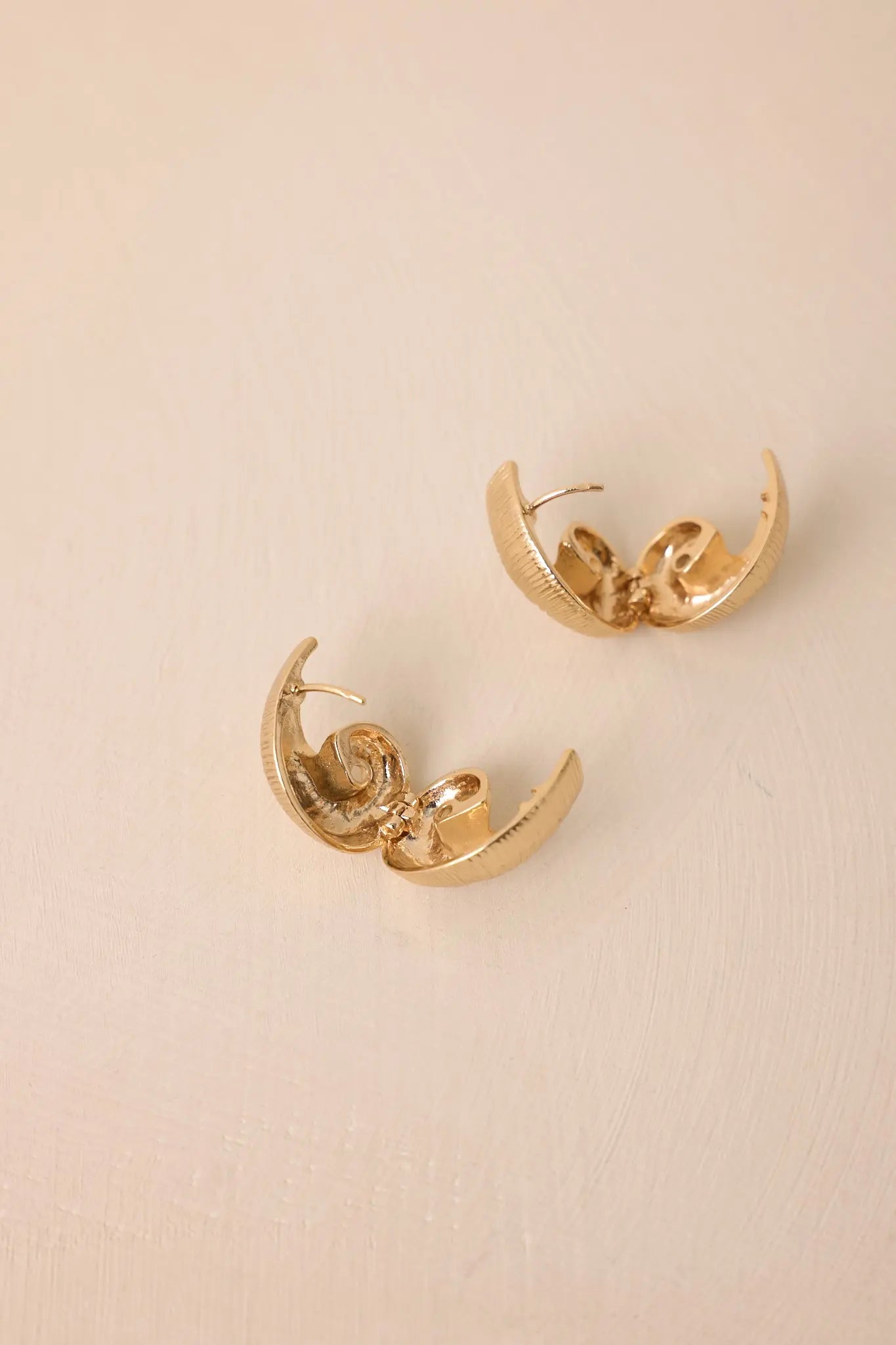 Women's To The Sea And Back Gold Spiral Seashell Earrings | These Earrings Measure: 1.5" in Length 4
