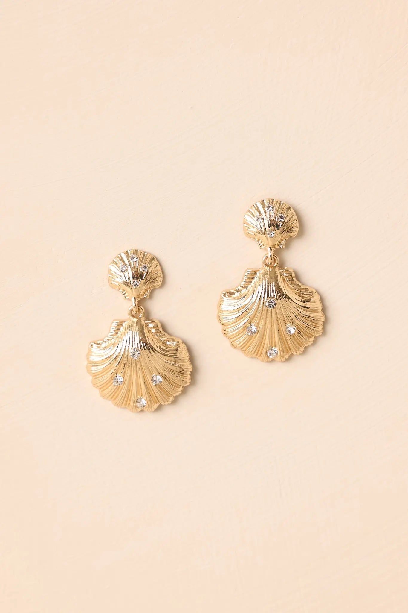 Women's Treasures From The Tide Gold Seashell Drop Earrings | These Earrings Measure 2" in Length 0