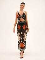 Tropical Breeze | Maxi Skirt for Women with Bird Print in Lightweight Mesh | Elegant Beach Cover-Up for Stylish Comfort 2