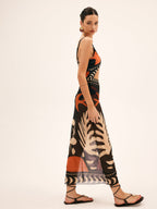 Tropical Breeze | Maxi Skirt for Women with Bird Print in Lightweight Mesh | Elegant Beach Cover-Up for Stylish Comfort 4