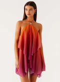 Women's Twilight Glow | Mini Dress with Open Back & Halter Neckline | Flowy Design for Unforgettable Nights - Women's |  0