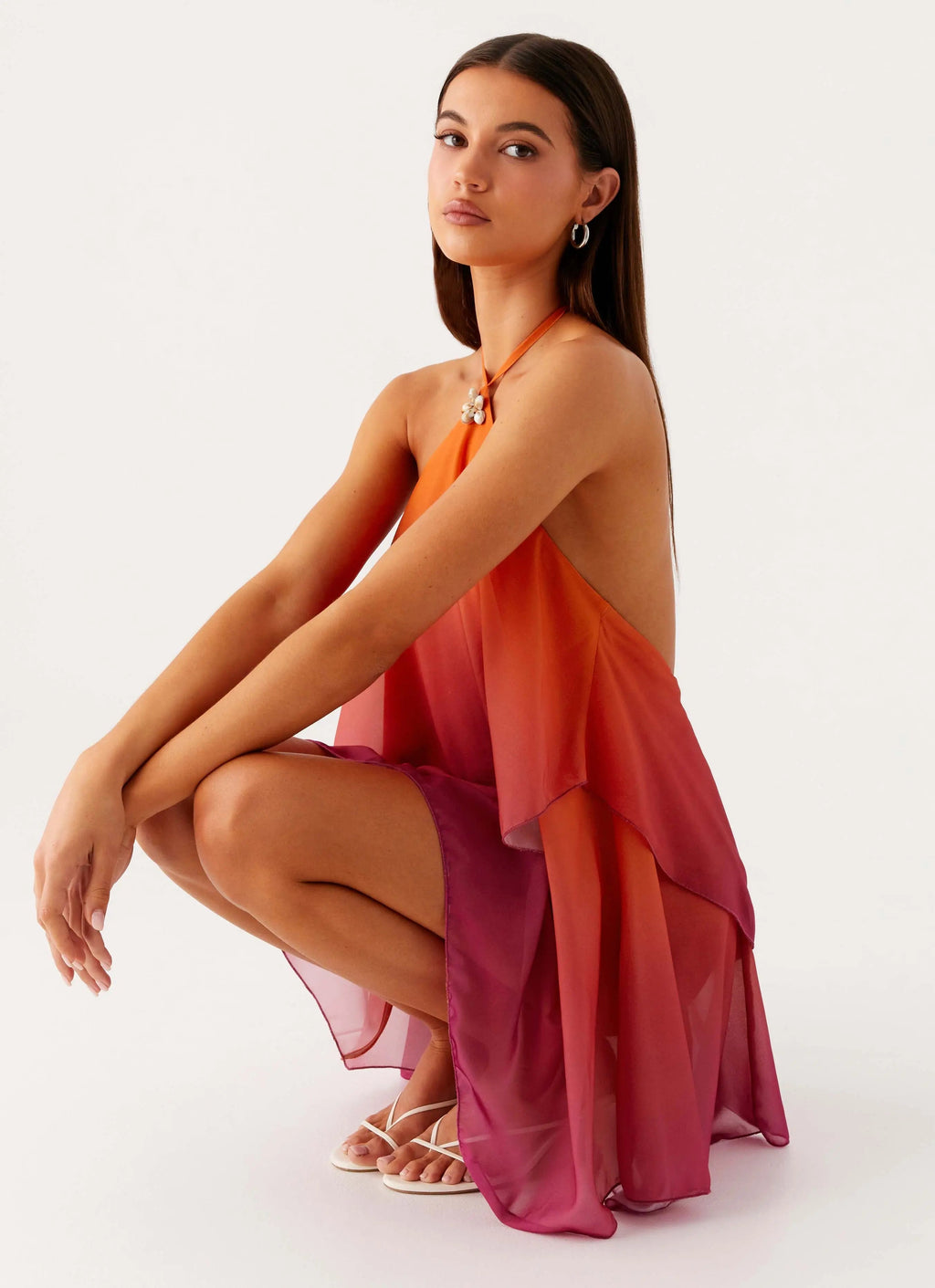 Women's Twilight Glow | Mini Dress with Open Back & Halter Neckline | Flowy Design for Unforgettable Nights - Women's |  5