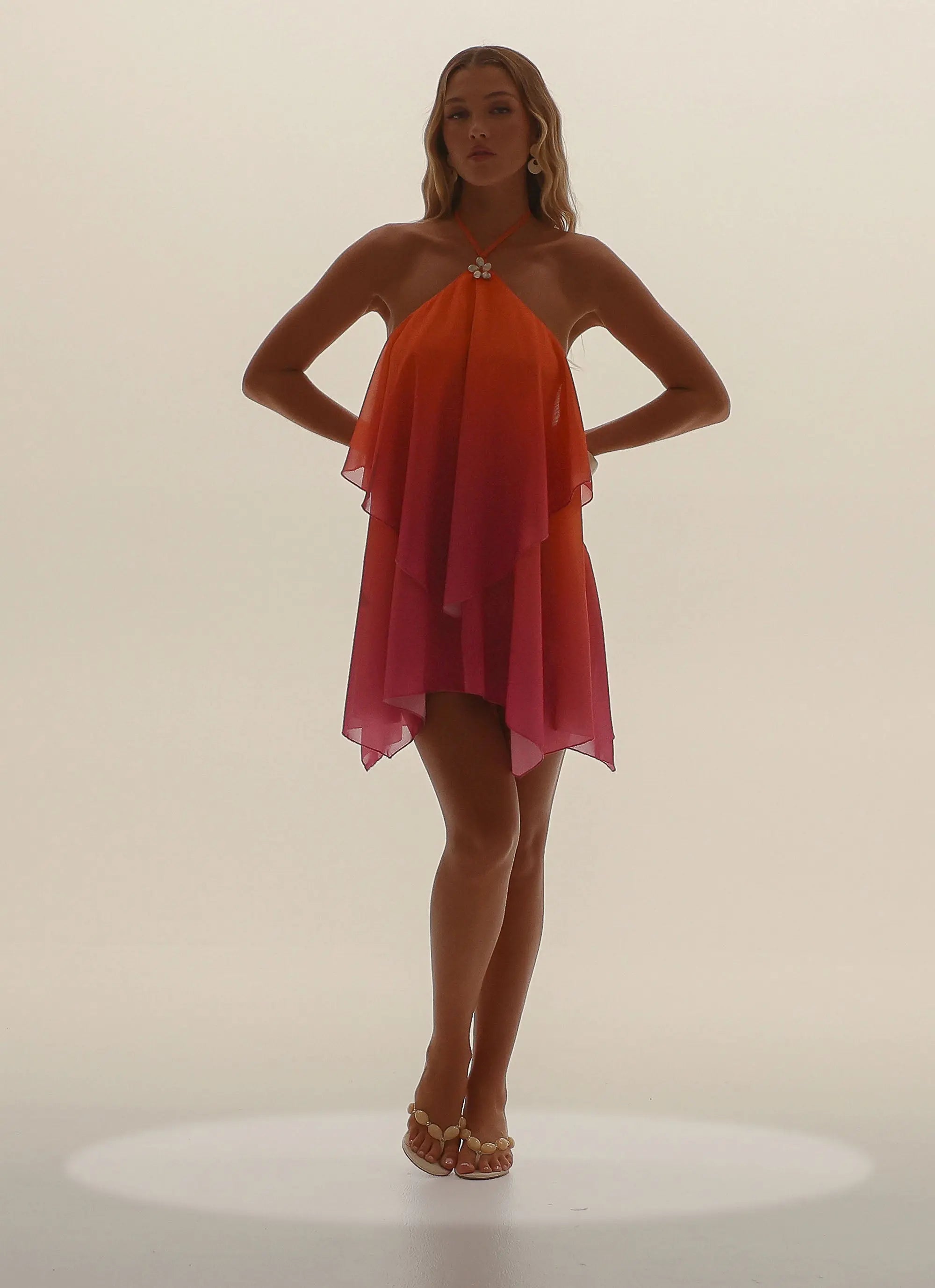 Women's Twilight Glow | Mini Dress with Open Back & Halter Neckline | Flowy Design for Unforgettable Nights - Women's |  6