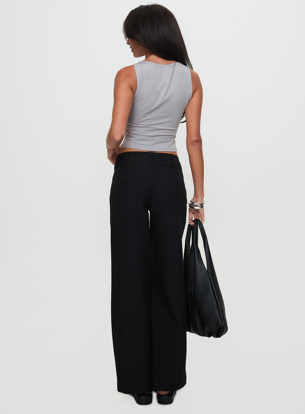 Women's Two Lovers Low Rise Pants Black Petite | Princess Polly Petite 4