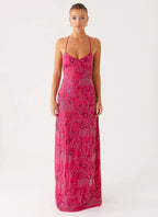 Women's Vietta | Sequin Cami Maxi Dress with Open Back Design | Stunning Evening Wear - Women's | Sequin embellishments  4
