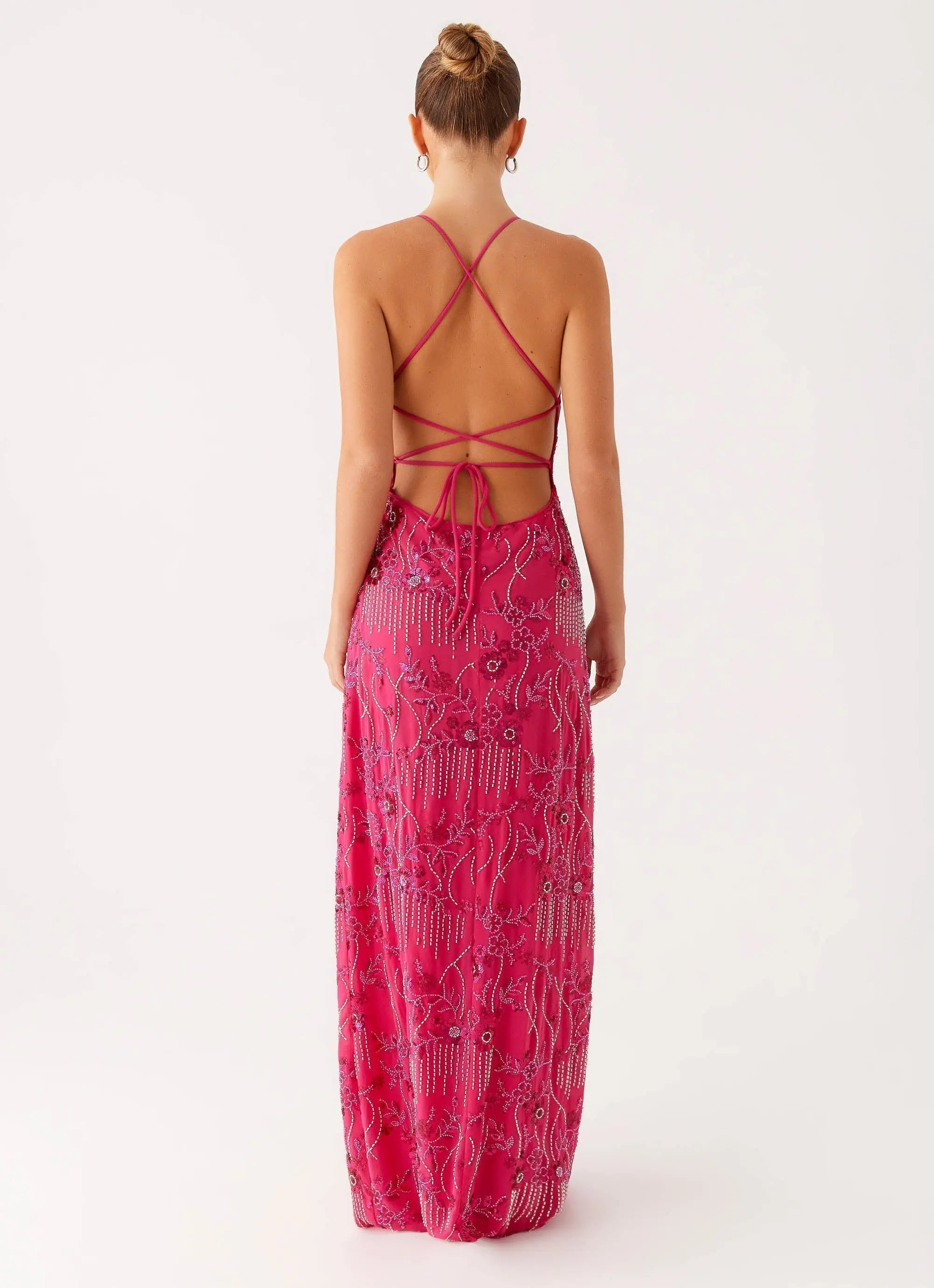 Women's Vietta | Sequin Cami Maxi Dress with Open Back Design | Stunning Evening Wear - Women's | Sequin embellishments  5