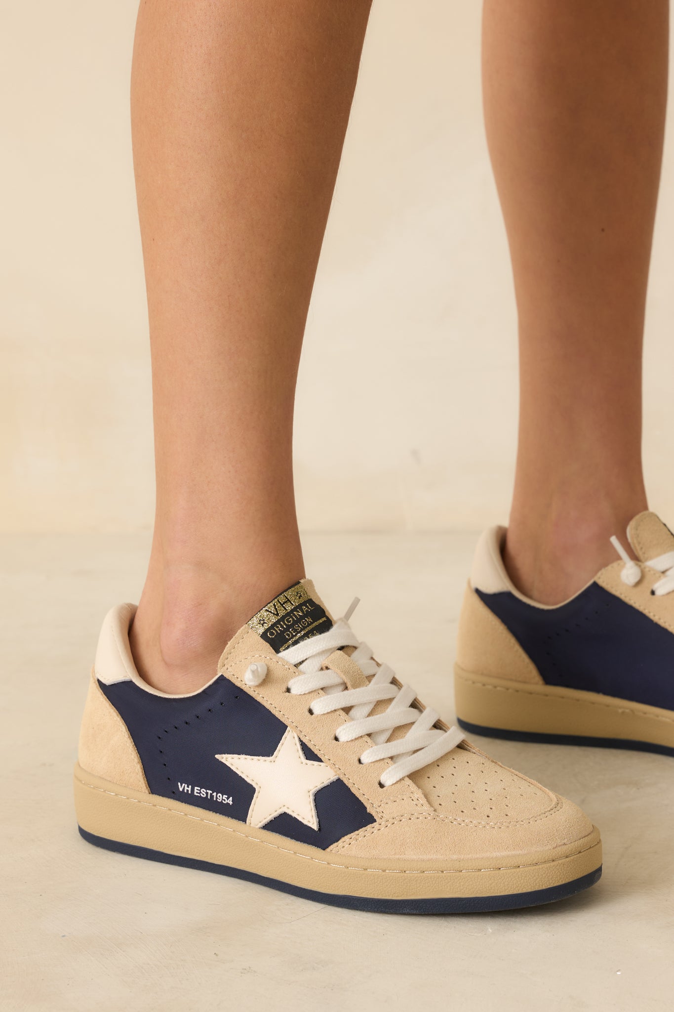 Women's Vintage Havana Denisse Navy Suede Sneakers | All Man Made Materials 2