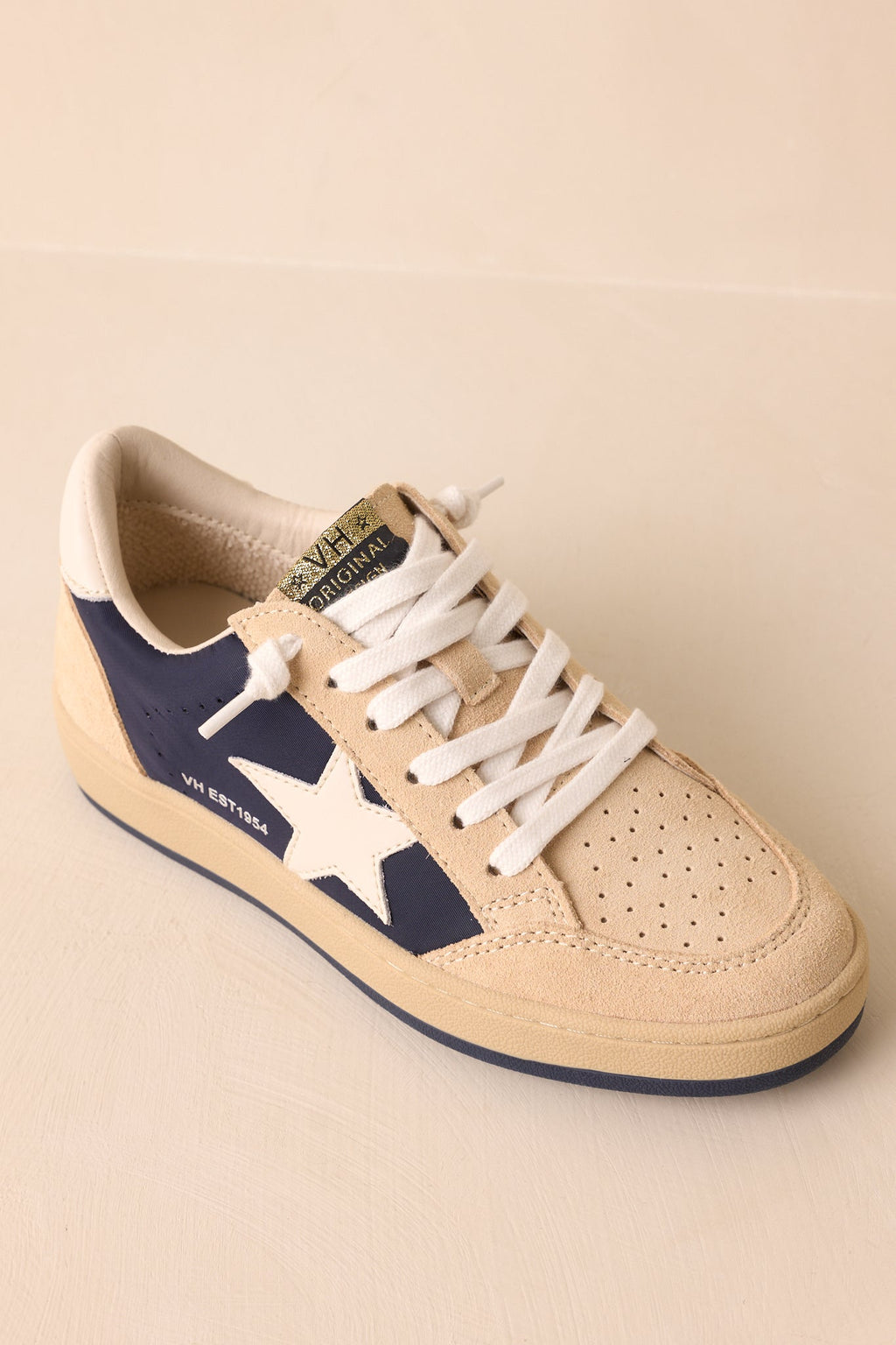 Women's Vintage Havana Denisse Navy Suede Sneakers | All Man Made Materials 5