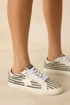 Women's Vintage Havana Flair 45 Black & White Crochet Sneakers | All Man Made Materials 0