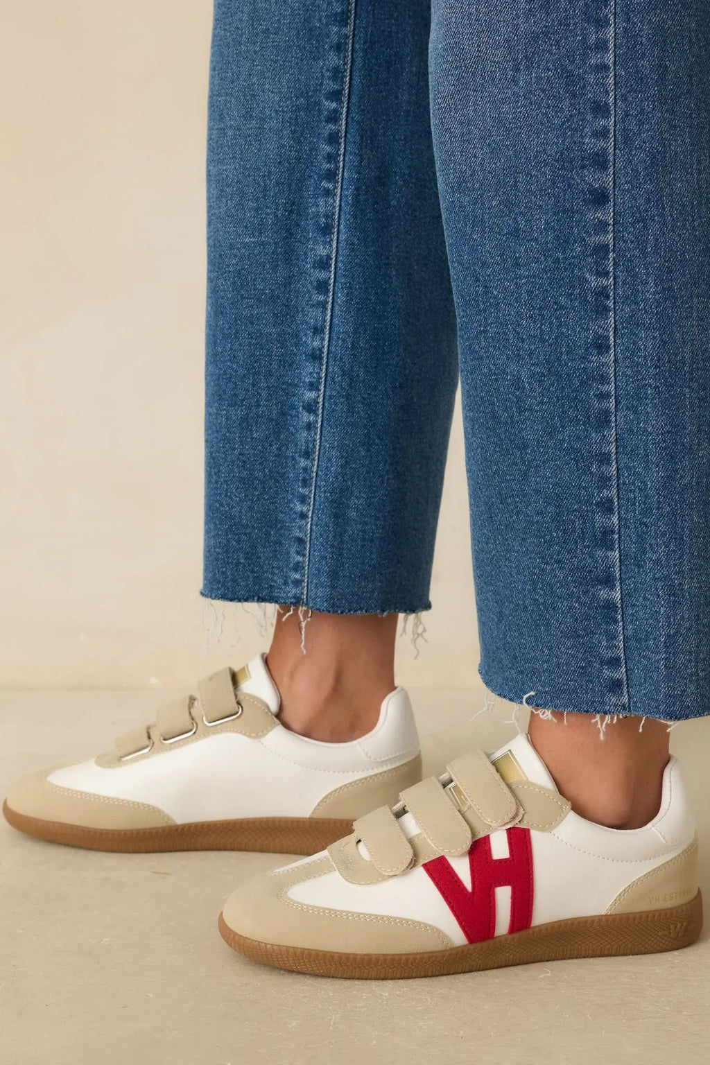 Women's Vintage Havana Pace 4 Red Multi Three Strap Low Top Sneakers | All Man Made Materials 0