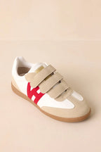 Women's Vintage Havana Pace 4 Red Multi Three Strap Low Top Sneakers | All Man Made Materials 3
