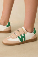 Women's Vintage Havana Pace 5 Green Multi Three Strap Low Top Sneakers | All Man Made Materials 0