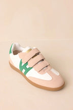 Women's Vintage Havana Pace 5 Green Multi Three Strap Low Top Sneakers | All Man Made Materials 6
