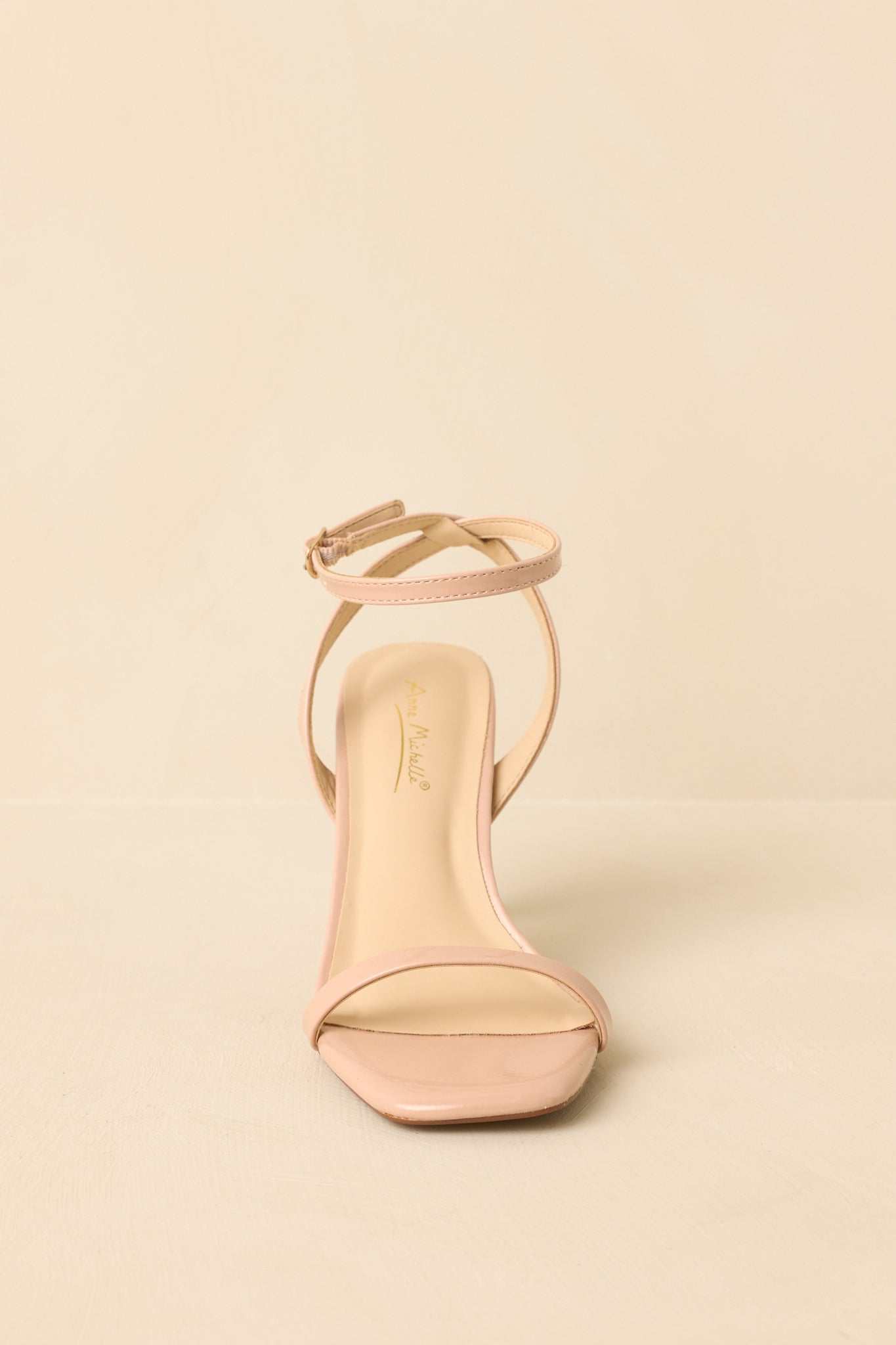 Women's Walk This Way Nude Ankle Strap Heels | Heel measures 3.5" 3