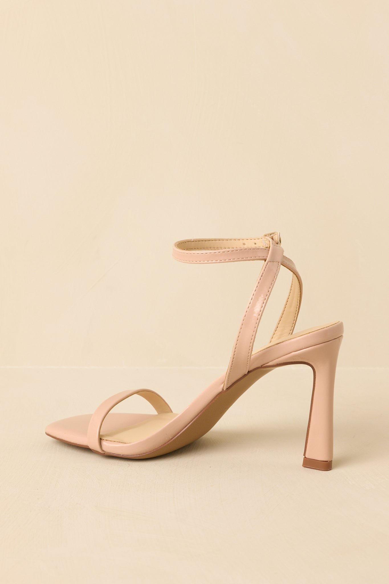 Women's Walk This Way Nude Ankle Strap Heels | Heel measures 3.5" 4