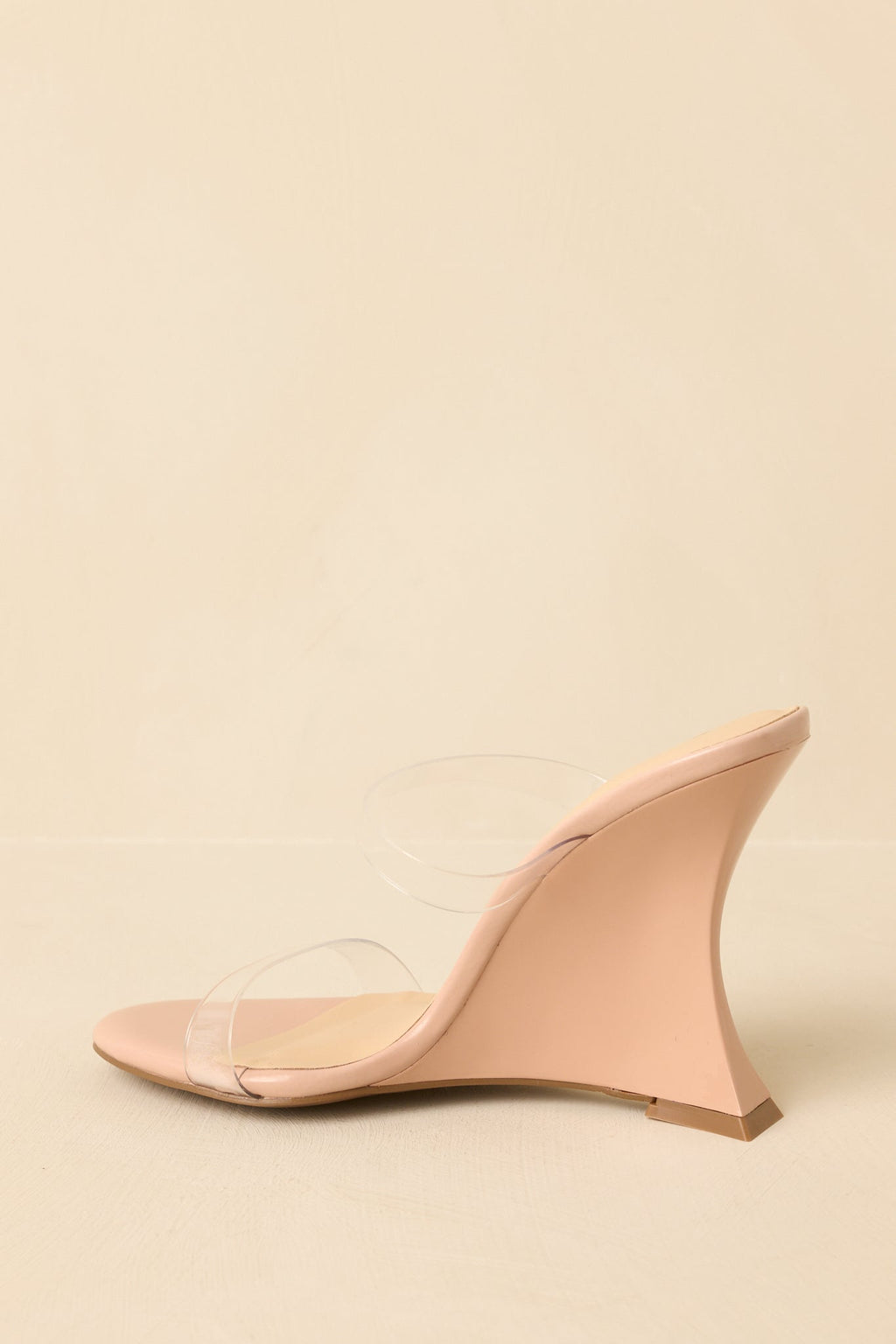 Women's Walk of Fame Beige Clear Wedge Heels | Heel measures 4.25" 5