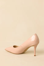 Women's Well Prepared Nude Patent Pointed Toe Heels | Heel measures 3.25" 6