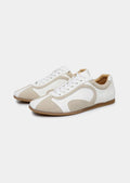 Women's White Retro Hybrid Suede Leather Runner 0