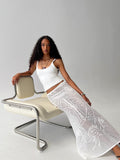 Women's Wisteriah Sheer Maxi Skirt White | Maxi skirt in sheer fabric 0