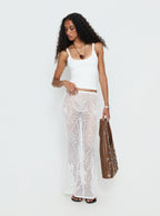 Women's Wisteriah Sheer Maxi Skirt White | Maxi skirt in sheer fabric 2