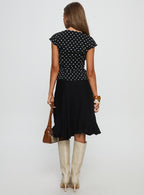 Women's With Kindness Midi Skirt Black | Pleat Midi skirt 4