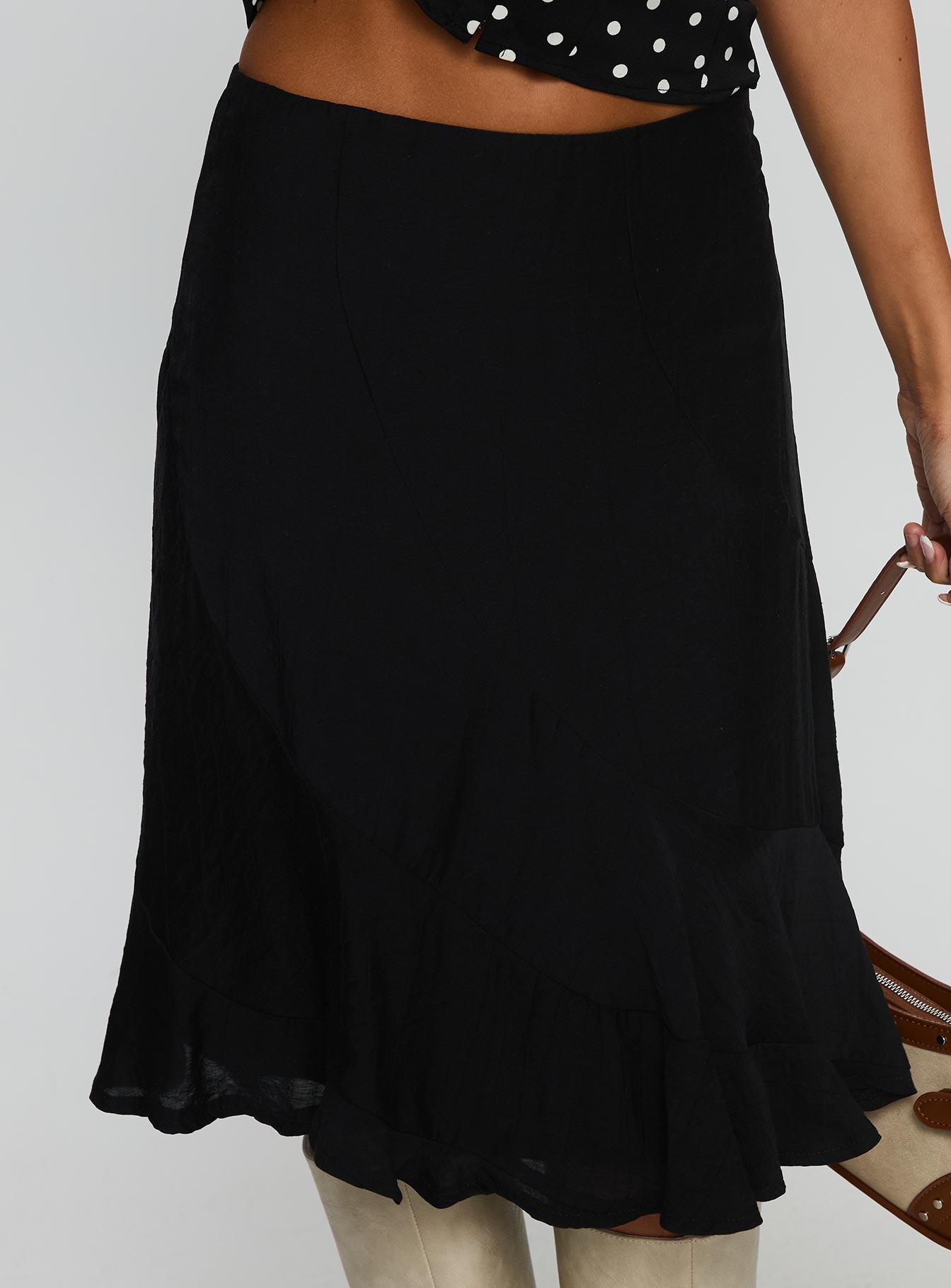 Women's With Kindness Midi Skirt Black | Pleat Midi skirt 5