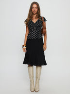Women's With Kindness Midi Skirt Black | Pleat Midi skirt 6
