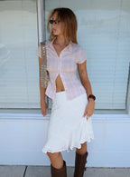 Women's With Kindness Midi Skirt White | Pleat Midi skirt 0