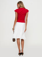 Women's With Kindness Midi Skirt White | Pleat Midi skirt 4