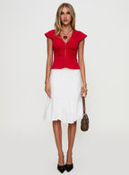 Women's With Kindness Midi Skirt White | Pleat Midi skirt 6