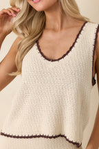 Women's Z Supply Beige Yessenia Whipstitch Tank | 65% Rayon 2