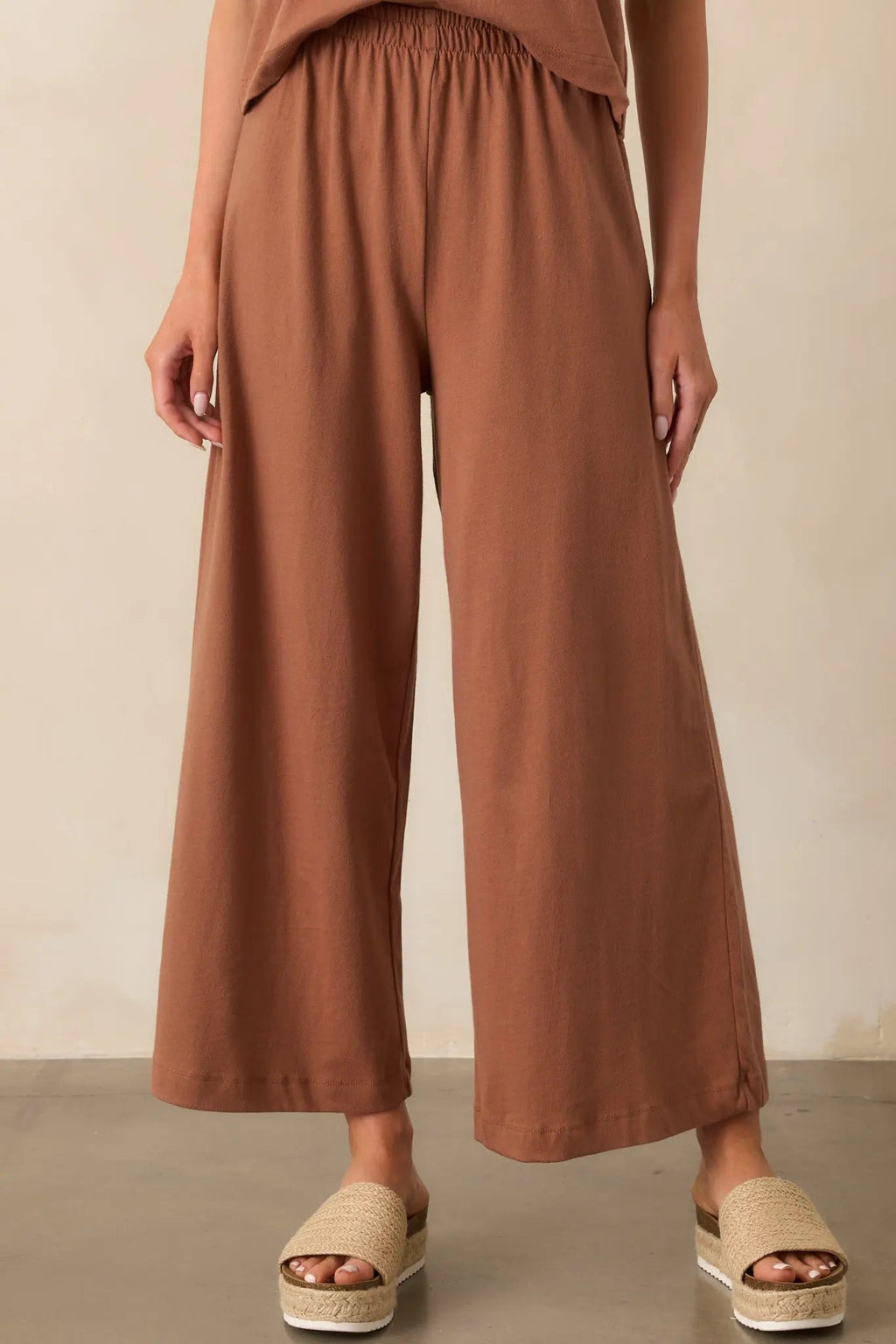 Women's Z Supply Brown Cotton Scout Jersey Pants | 100% Cotton 1