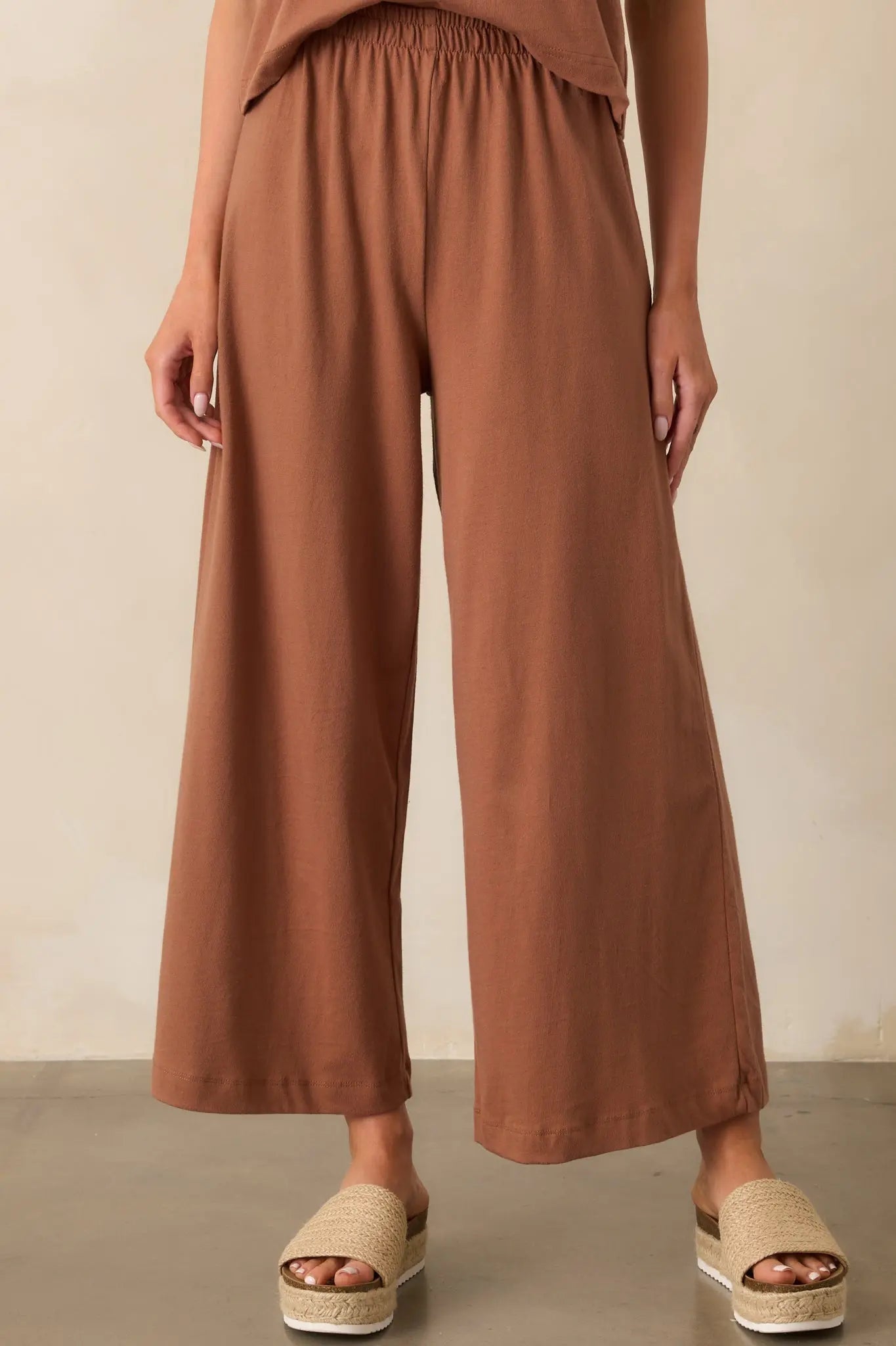 Women's Z Supply Brown Cotton Scout Jersey Pants | 100% Cotton 1