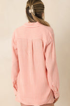 Women's Z Supply Cantaloupe Orange Cotton Classic Gingham Top | 100% Cotton 7