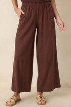 Women's Z Supply Chocolate Brown Scout Linen Pants | 55% Linen & 45% Rayon 0