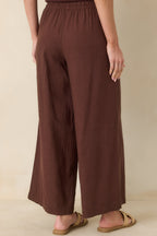 Women's Z Supply Chocolate Brown Scout Linen Pants | 55% Linen & 45% Rayon 5