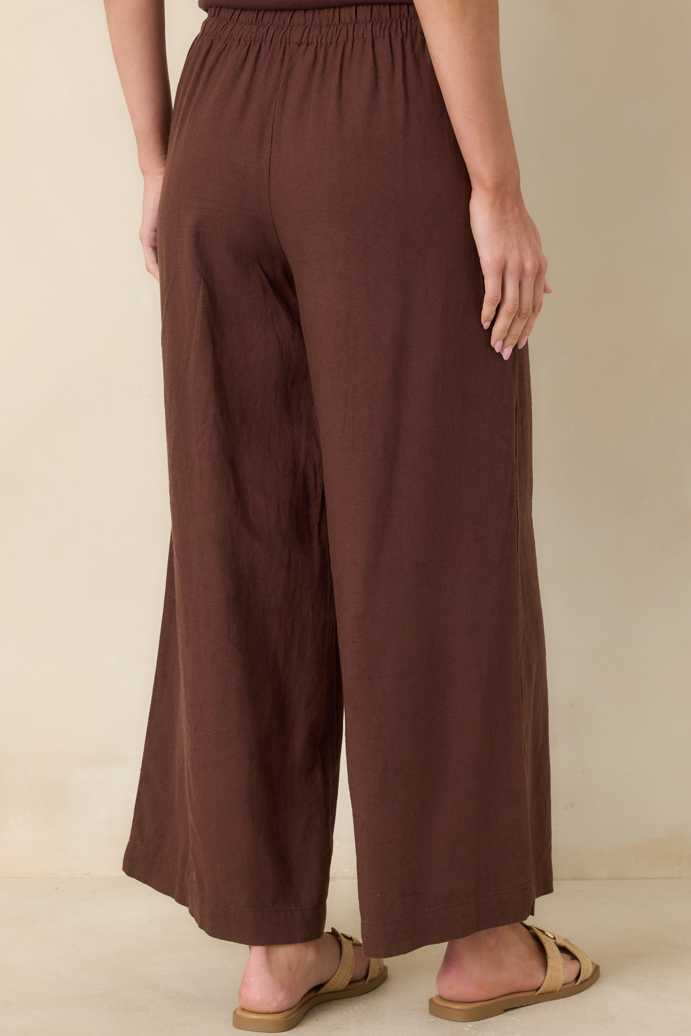 Women's Z Supply Chocolate Brown Scout Linen Pants | 55% Linen & 45% Rayon 5