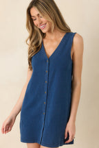 Women's Z Supply Dark Wash Solace Cotton Denim Mini Dress | 100% Cotton 1