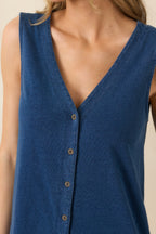 Women's Z Supply Dark Wash Solace Cotton Denim Mini Dress | 100% Cotton 2