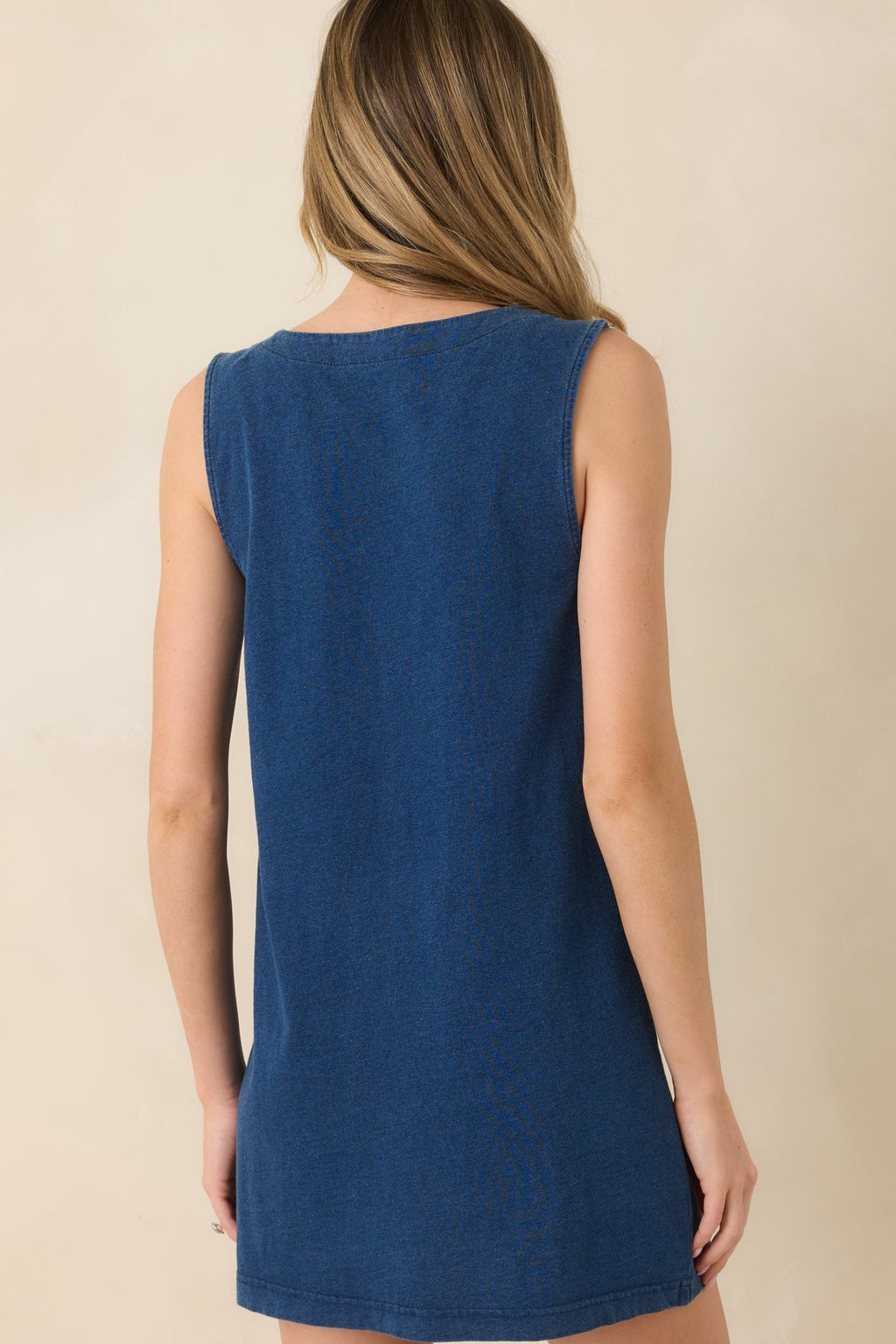 Women's Z Supply Dark Wash Solace Cotton Denim Mini Dress | 100% Cotton 6