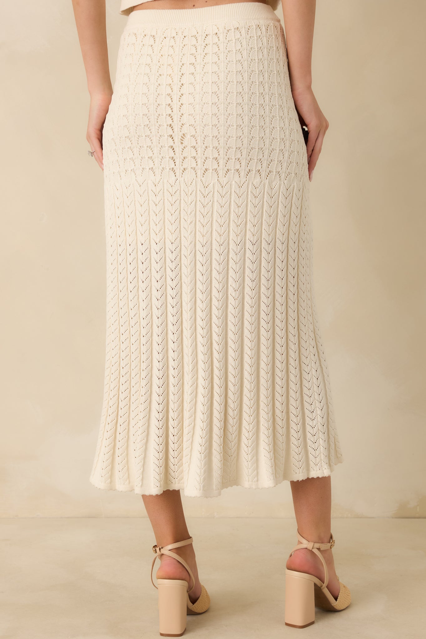 Women's Z Supply Ivory Lexa Sweater Midi Skirt | Shell: 70% Rayon & 30% Polyester 1