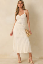 Women's Z Supply Ivory Lexa Sweater Midi Skirt | Shell: 70% Rayon & 30% Polyester 4