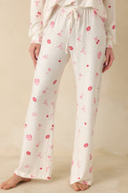 Women's Z Supply Ivory Multi So Sweet Pajama Pants | 95% Polyester & 5% Spandex 3