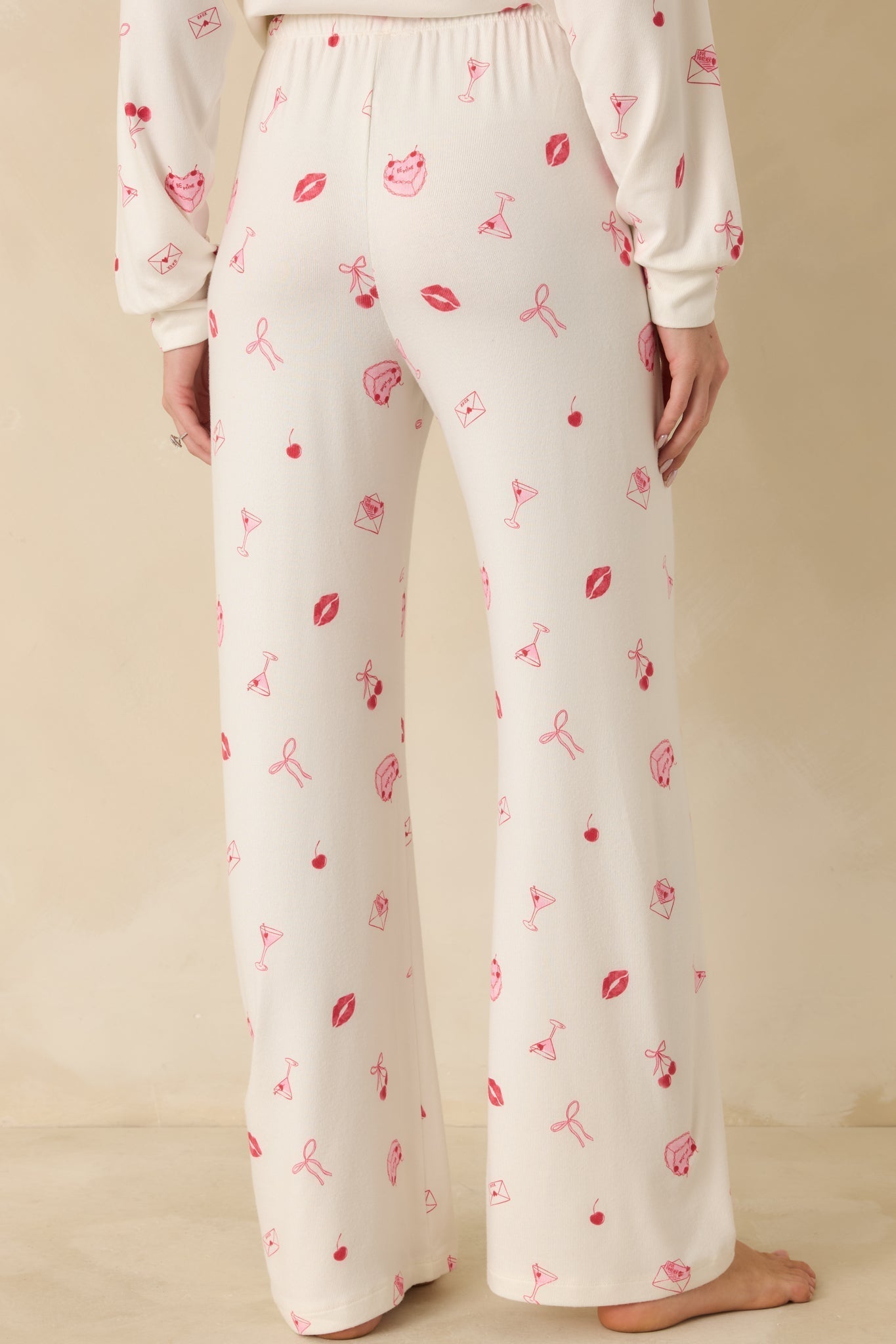 Women's Z Supply Ivory Multi So Sweet Pajama Pants | 95% Polyester & 5% Spandex 4