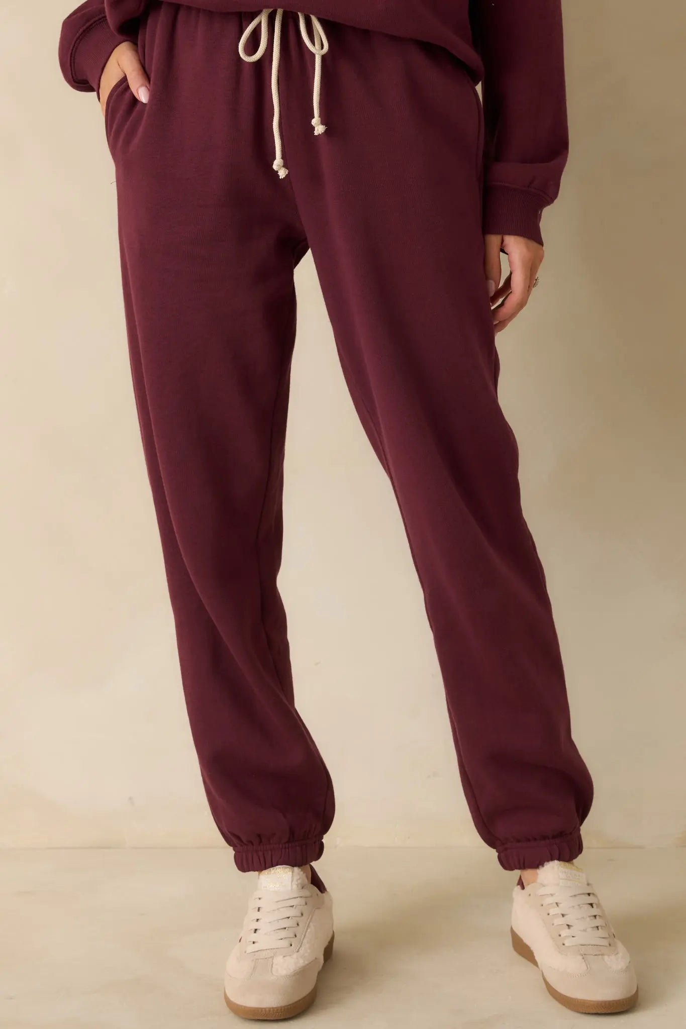 Women's Z Supply Merlot Red Stadium Jogger | 60% Cotton & 40% Polyester 0